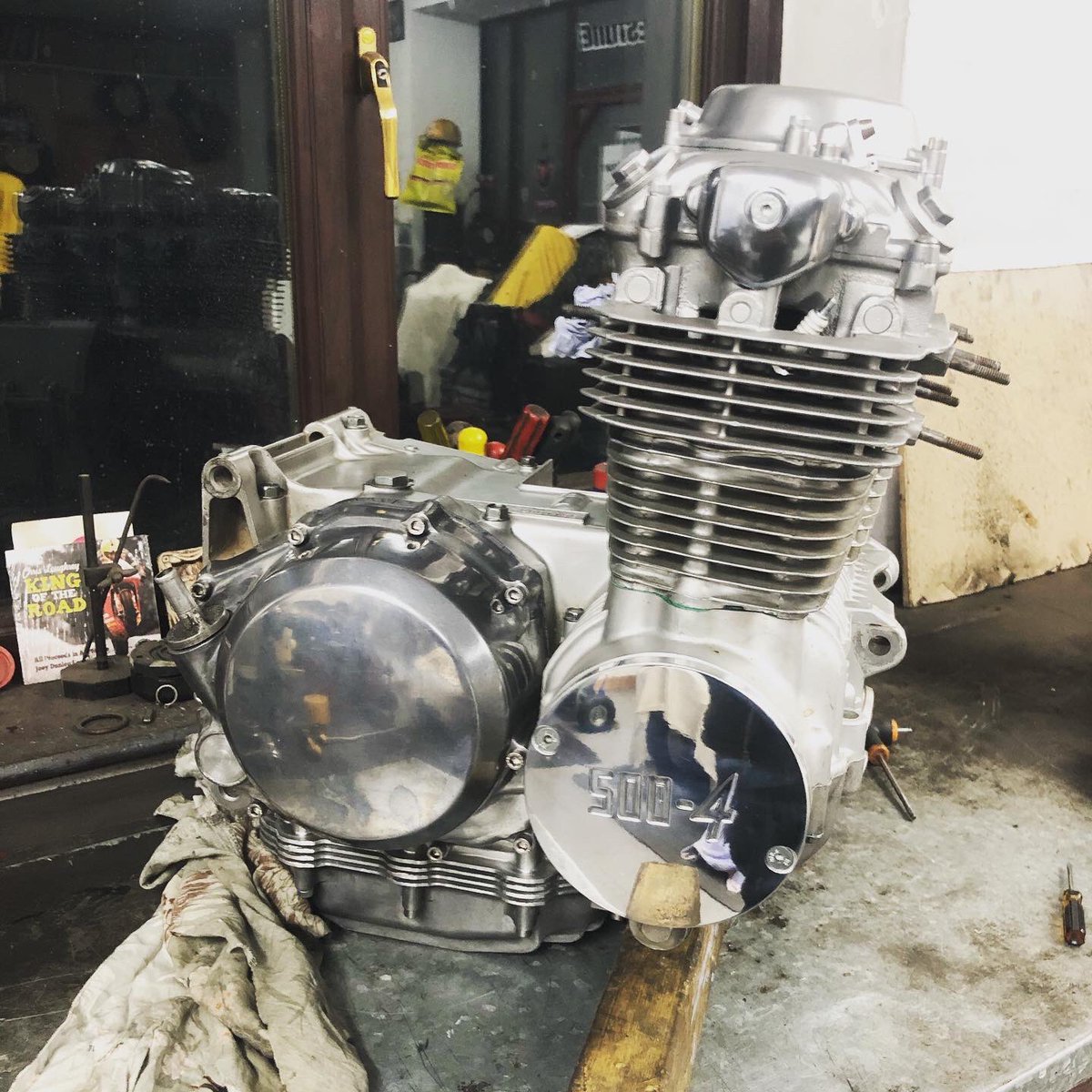 MPurslowRacing's tweet image. I’ve finally finished the spare CB500/4 motor 😅 next stop Dyno 😁👌🏼 #newbuild #racemotor #raceengine #racing #classic #classicraceengine #hondacb500 #cb500 #roadracing #finallyfinished #hondaclassicracing