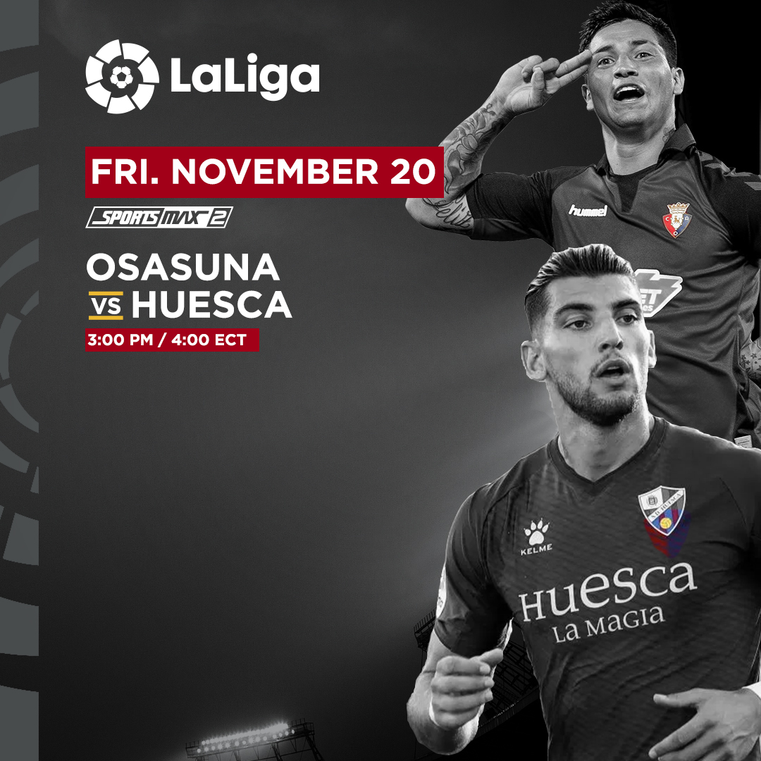 The international break is over and La Liga is back in action. Tune into Osasuna vs Huesca on SportsMax 2 at 3:00 pm/4:00 pm ECT!
#SportsMAx #LaLigasantander #football #Osasuna #Huesca https://t.co/01SKt5FQQc