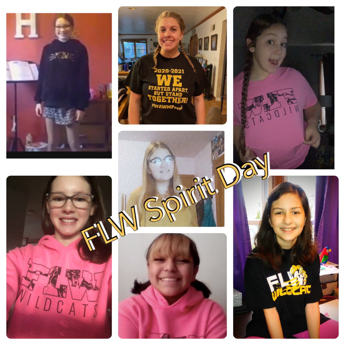 FlwWiPTA's tweet photo. It’s a Friday!!! Don’t forget to share any of your spirit week photos from this week!  We will announce the winner next week! Thanks so much to all who shared pictures all week-it’s been fun to see all the smiles!  #FLWallinthistogrther #FLW #spiritweek #wawmproud #wehavespirit https://t.co/19MuAqNF6F