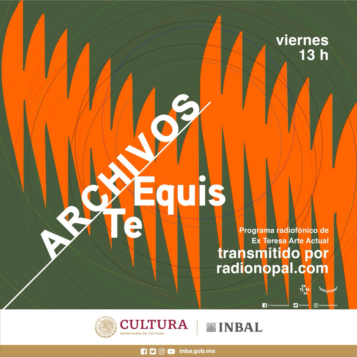 exteresa's tweet photo. Hoy en #ArchivosEquisTe una selección de los conciertos presentados en #ExTeresa en colaboración con @elnicho
Iniciamos ahora por https://t.co/TuK2ajOfsn
#ArchivosEquisTe sonando
#CulturaEnCasa
@radio_nopal
@bellasartesinba
@redmuseosINBAL https://t.co/docsMlZUNp