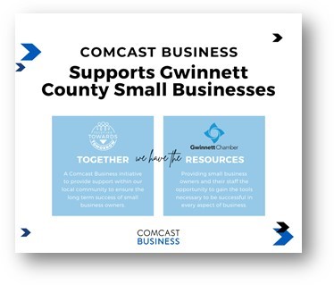 ComcastSouth's tweet photo. During the @GwinnettChamber #smallbusiness awards today, our regional @ComcastBusiness team announced they will be gifting $20,000 in grants to area businesses as part of their #togethertowardstomorrow campaign! More information to come! https://t.co/BSq1VeJo9Z
