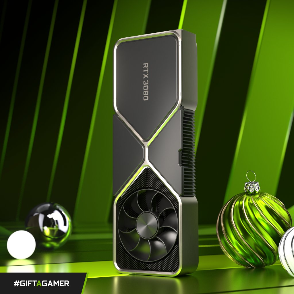 Our #GiftAGamer Holiday 2020 Contest is live! 🌟💚🎁

Here's how to share the love (and win!): 
1. RT this photo.
2. Say something nice about a fellow gamer (&amp; tag them) in the replies with #GiftAGamer
3. If selected, you + the friend you tagged BOTH win an RTX 3080!