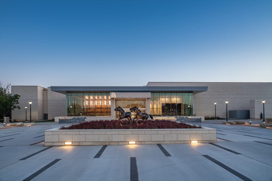 Our brand new U.C Hereford University Center entrance is breathtaking 🧡 💙 #UTAviews