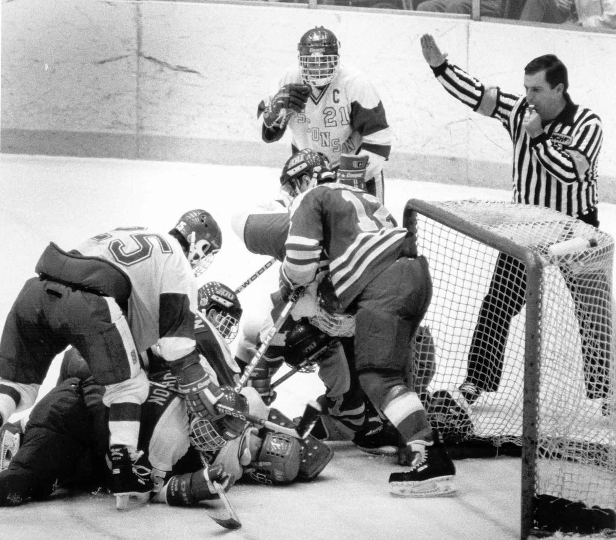 As if the moral bankruptcies of Penn State in the Big 10 aren't bad enough, another one of the crimes of Big 5 Conference realignment is the end of the glory days of the WCHA, the CCHA and the ECHA. I miss the WCHA. I barely watch hockey anymore.