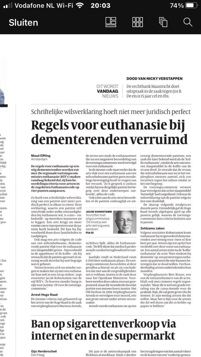 wilcoachterberg's tweet photo. Ik word er zo moe van, ⁦@volkskrant⁩   Je maakt toch ook geen kop : nieuw medicijn voor verkankerenden? Het zijn Mensen met Dementie, dit taalgebruik is zeer stigmatiserend, en dat zeggen we al 20 jaar🤨 ⁦@alzheimernl⁩ https://t.co/aZFQRUvKNa