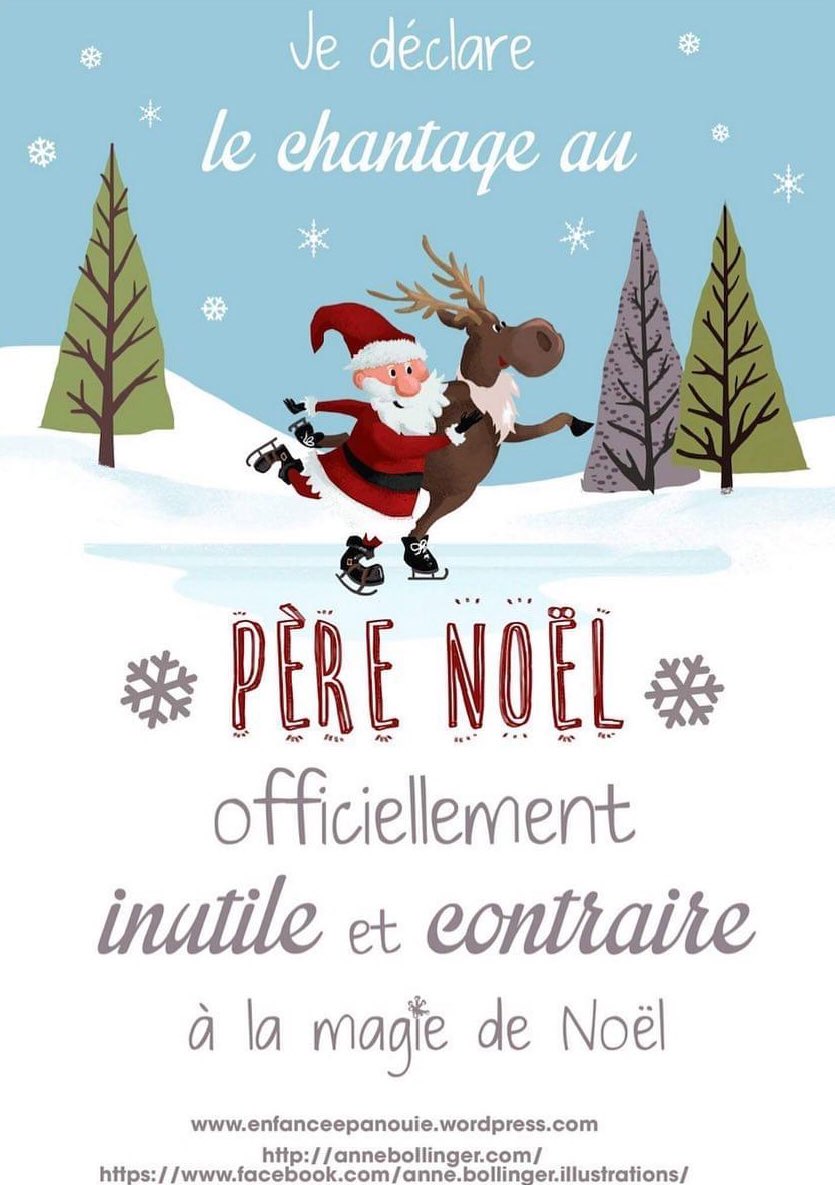 EEpanouies's tweet photo. ☃️ Ne gardons pas le mystère pour nous plus longtemps…Les fêtes de fin d’année approchent !
❄️
Nombreux sommes-nous à nous questionner au sujet de nos enfants, sur le fait de « faire croire ou non au Père Noël ».
⤵️
#croyanceslimitantes #stopadultisme #stopveo #punkparenting https://t.co/6AHlXhBu74