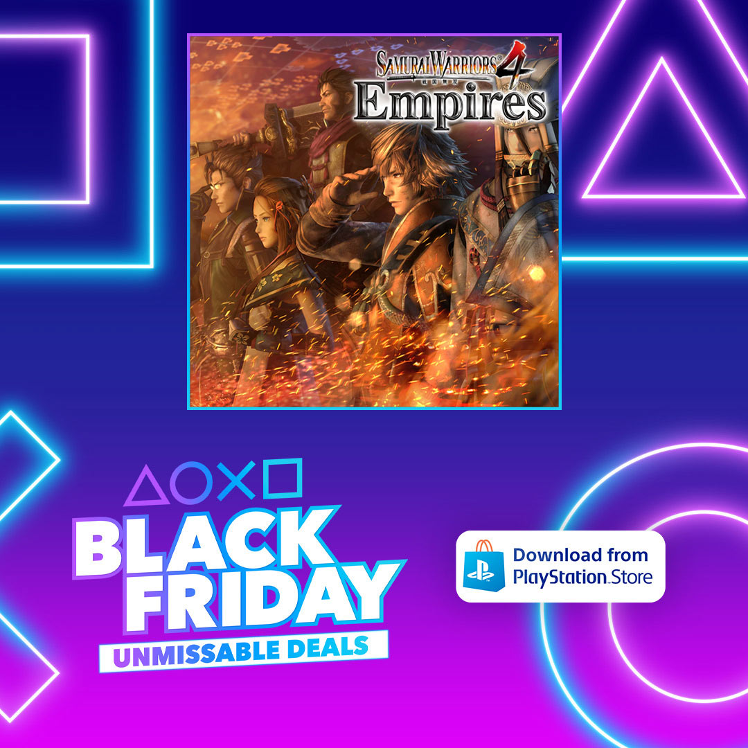 koeitecmoeurope's tweet photo. Build an army and forge your empire in SAMURAI WARRIORS 4: Empires, now available in the PlayStation #BlackFriday Sale with a 60% discount. 

BUY NOW: https://t.co/4Ze9KDMSDw
#KTFamily #SW4E https://t.co/0gUIym0Rjk