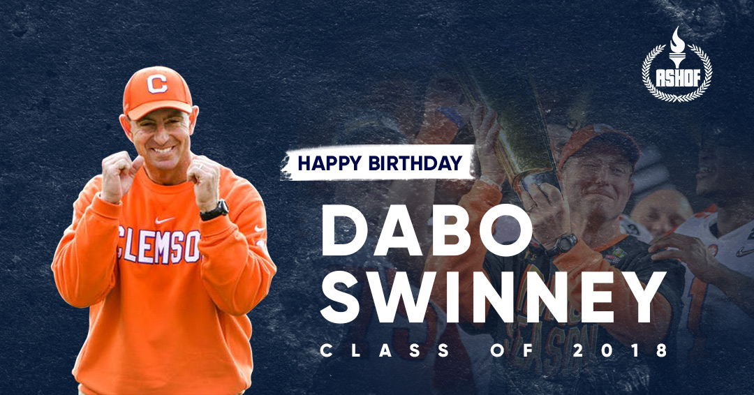 Happy Birthday to Birmingham native and Class of 2018 member, Coach Dabo Swinney! 