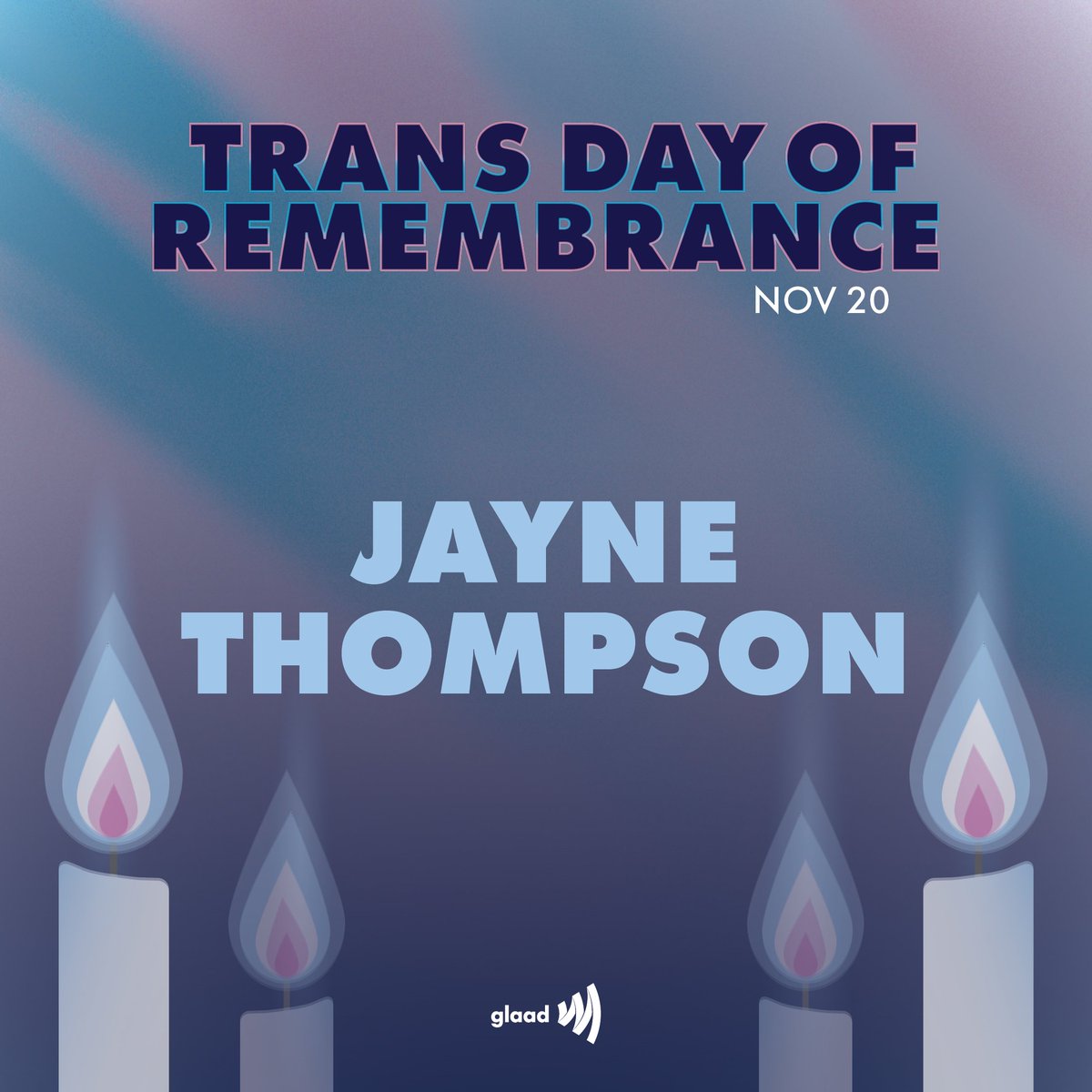 Jayne Thompson, a transgender woman, was killed in Mesa County, Colorado on May 9, 2020. She was 33 years old.