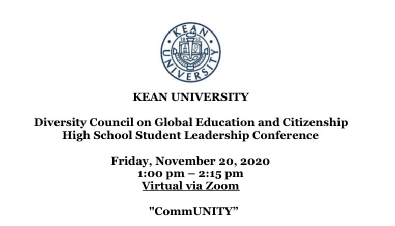 07003Leaders's tweet photo. Senior Leaders joined the Diversity Council in Global Education and Citizenship High School School Student Leadership Conference this afternoon with over 385 other student leaders! #diversitycouncil #commUNITY #KeanUniversity https://t.co/pOV8awjsQ2