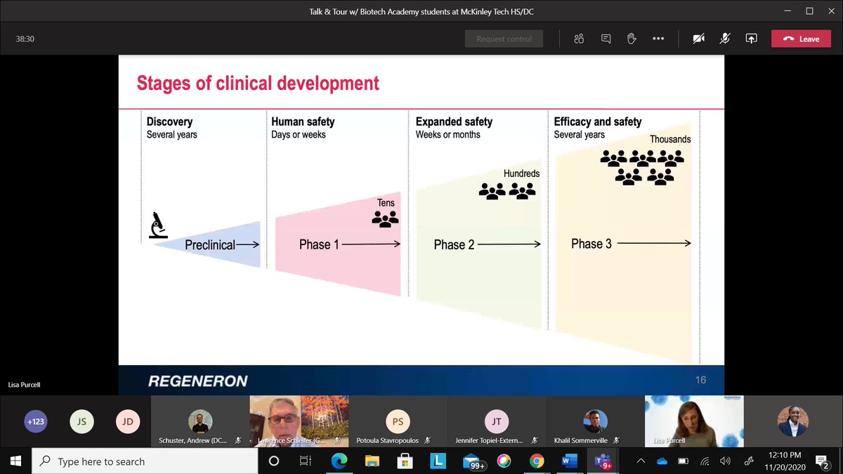 Thank you <a href="/regeneron/">Regeneron</a> for an incredible virtual experience. They discussed drug development, advice for students and the company’s mission to address the COVID-19 pandemic! Khalil did an awesome job! <a href="/NAFCareerAcads/">NAF</a> <a href="/dcpublicschools/">DC Public Schools</a> <a href="/MTHSTrainer/">McKinley Tech EC</a> <a href="/STEMDCPS/">STEM@DCPS</a>