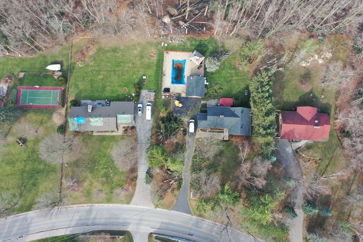 ConnellMiller's tweet photo. Some more drone photos from the aftermath of the tornado in Georgetown!  #onwx #onstorm #onNTP https://t.co/Rde3AnQKo9