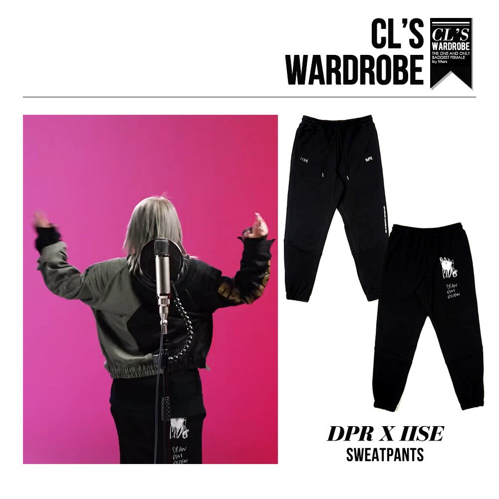 clswardrobe's tweet photo. ［Style］#CL Jacket：#KansaiYamamoto #KOMATSU Jacket 
Sweatpants：#DPR x #IISE Sweatpants https://t.co/1imtOIHAQ5