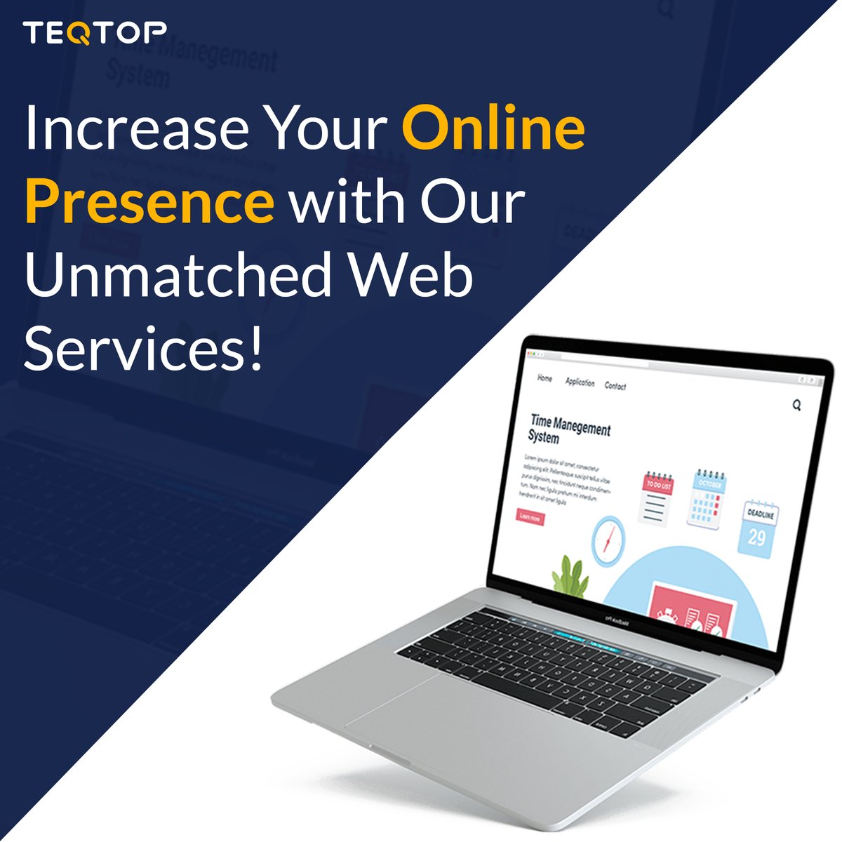 teqtop_agency's tweet photo. It's important to #increase the #online visibility to achieve your business goals. 🧰
.
#TeqTop #digitalmarketingagency #onlinepresence #digitalmarketing #marketing #socialmediamarketing #socialmedia #branding #smallbiztips #contentstrategy #contentmarketing #designstrategy https://t.co/k1cRtCldqP