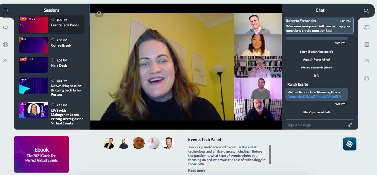 ineventapp's tweet photo. We're LIVE! Having fun at #InEventFest 🥳

Amazing panels and discussions with outstanding #eventprofs! If you missed it, you still have time to register and watch it on-demand 📺

Sign up 👉🏾 https://t.co/PM0X6MDi58 

#virtualevents #networking https://t.co/f7MRxHimZN