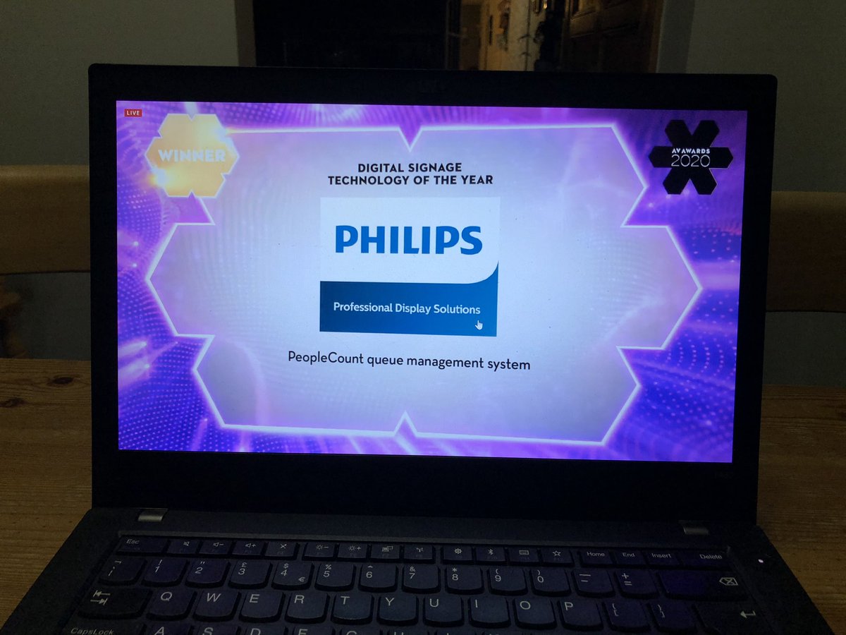 PhilipsDisplay's tweet image. So super excited to be #AVAwards digital signage of the year winners for 2020! Thank you so much #avtweeps ! Team #PPDS #PeopleCount