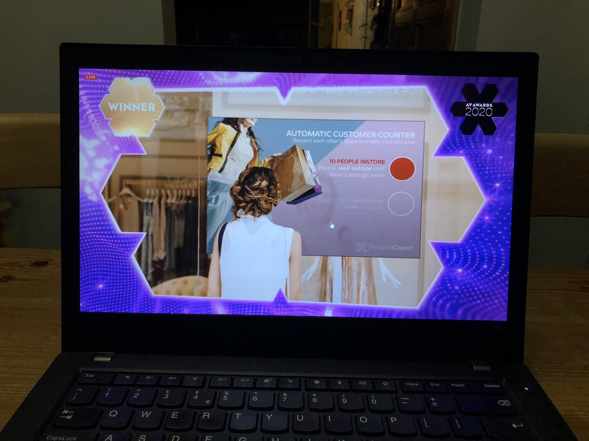 So super excited to be #AVAwards digital signage of the year winners for 2020! Thank you so much #avtweeps ! Team #PPDS #PeopleCount