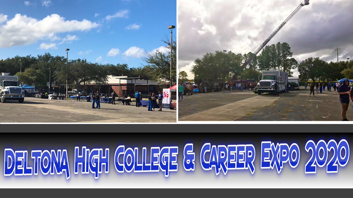 VRoeshink's tweet photo. A great ‘Deltona High Career Day 2020’ today. A big thank you to all the businesses, and help from CareerSource, CTE Facilitator Brandy Meadows, and Deltona staff for making an amazing event for our students. @VolusiaCTE @DeltonaHigh @CareerSourceFV https://t.co/zR4BZnaMgr