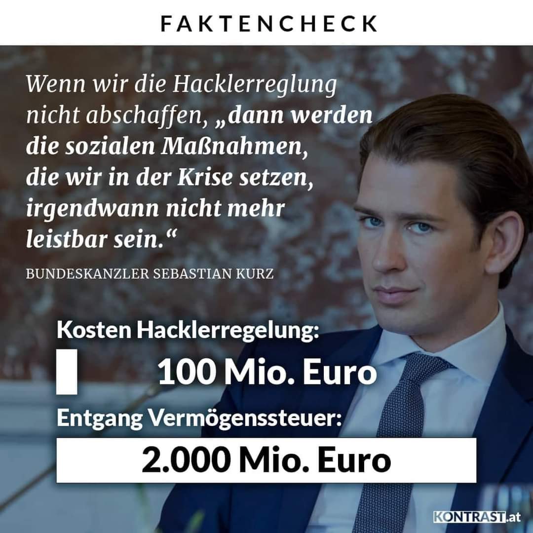 PatrickXHafner's tweet photo. #Politik bestimmt, in welche Richtung sich eine #Gesellschaft entwickelt. Die Abschaffung der #Hacklerregelung beweist, dass @sebastiankurz, @volkspartei, @Gruene_Austria &amp; Co. auf hart arbeitende LeistungsträgerInnen pfeifen und die Schere zwischen #armundreich nicht schließen https://t.co/ks3zGAZBfe