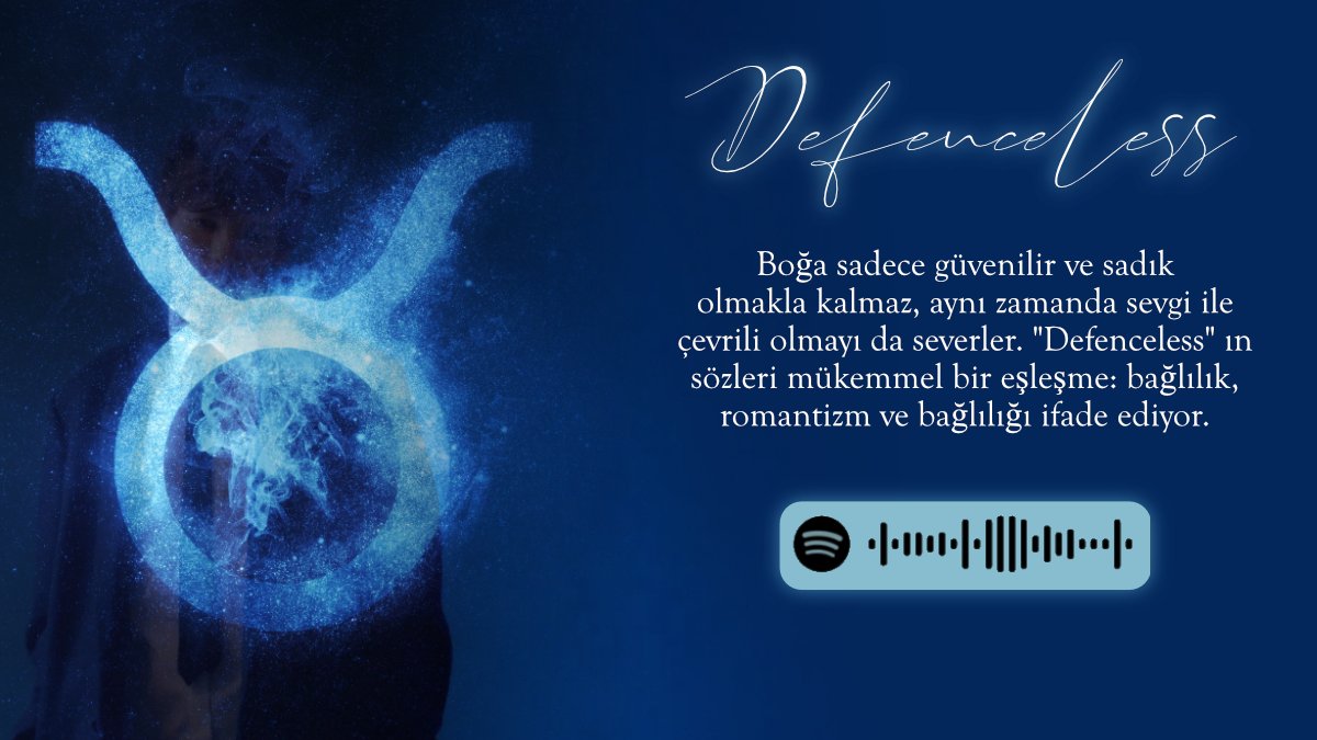LouisTurkiye's tweet photo. Sevginin adı Boğa burçları için Defenceless
#ASTROLOUGY ♉
https://t.co/pmxUL48iE5 https://t.co/HAkGFwDvvR