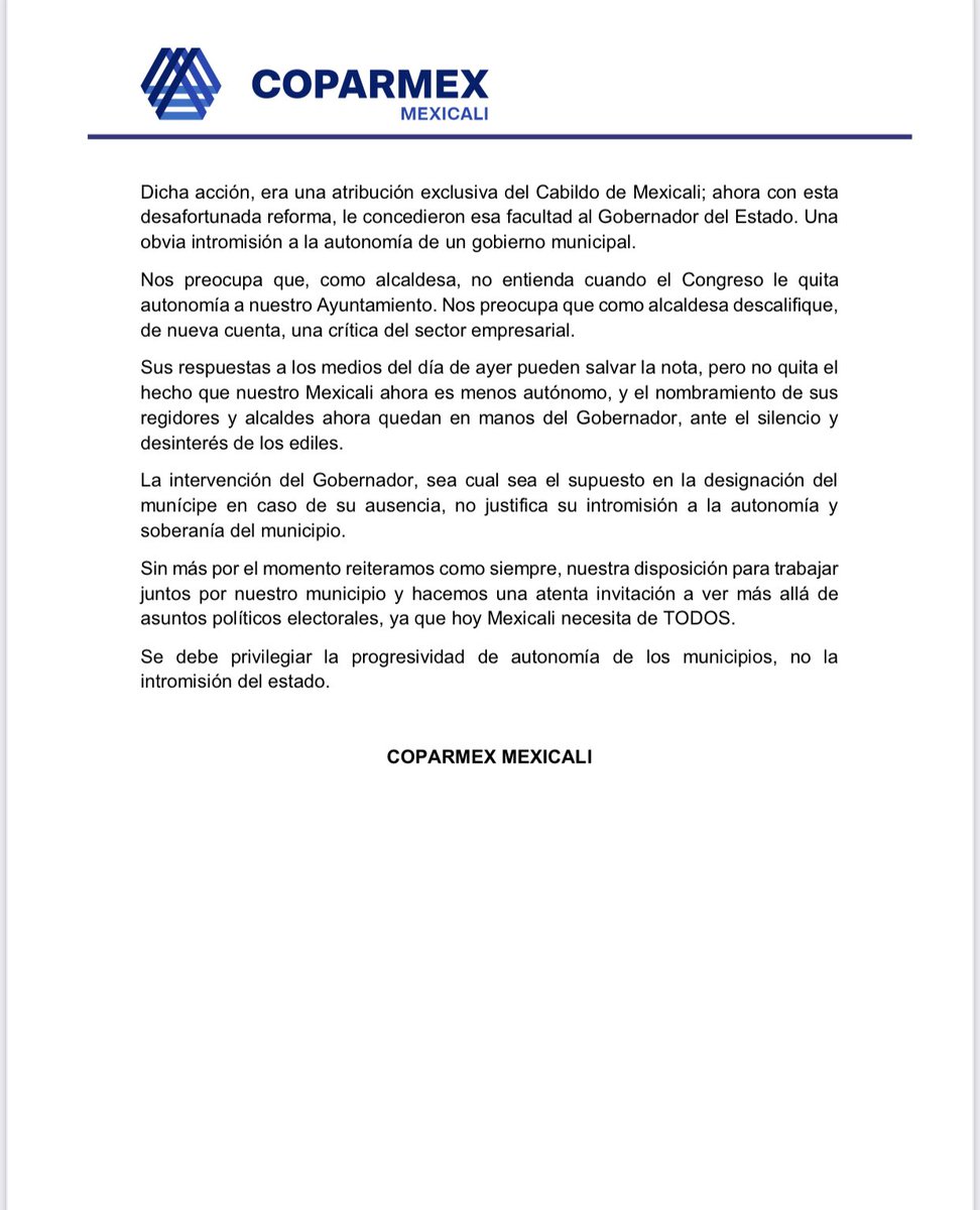 Coparmex Mexicali tweet media