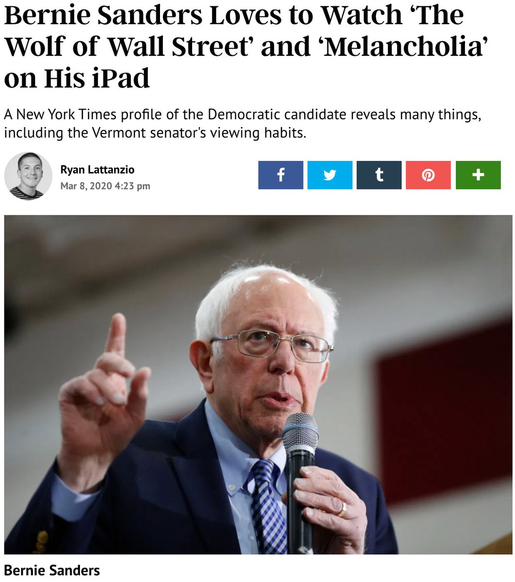 bugdatey's tweet image. biden: I think the favorite scene is when he is making the decision and talking to his...about do I do this? What do I do?

bernie: 📱 🐺 ☄️