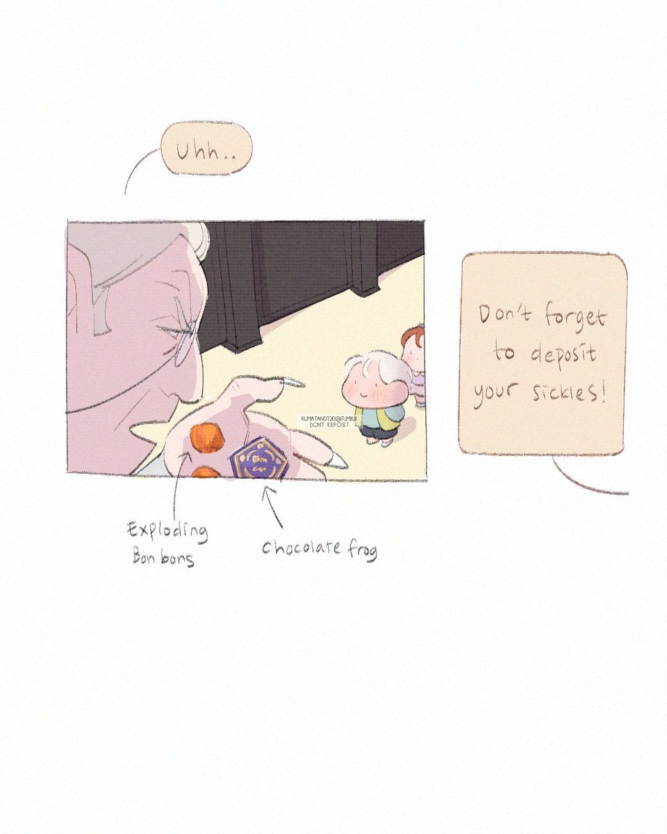 kumatandraws's tweet photo. Wizarding Kindergarten - Fieldtrip to Gringotts (2/2) #dramione https://t.co/xrvXtfLs5Y