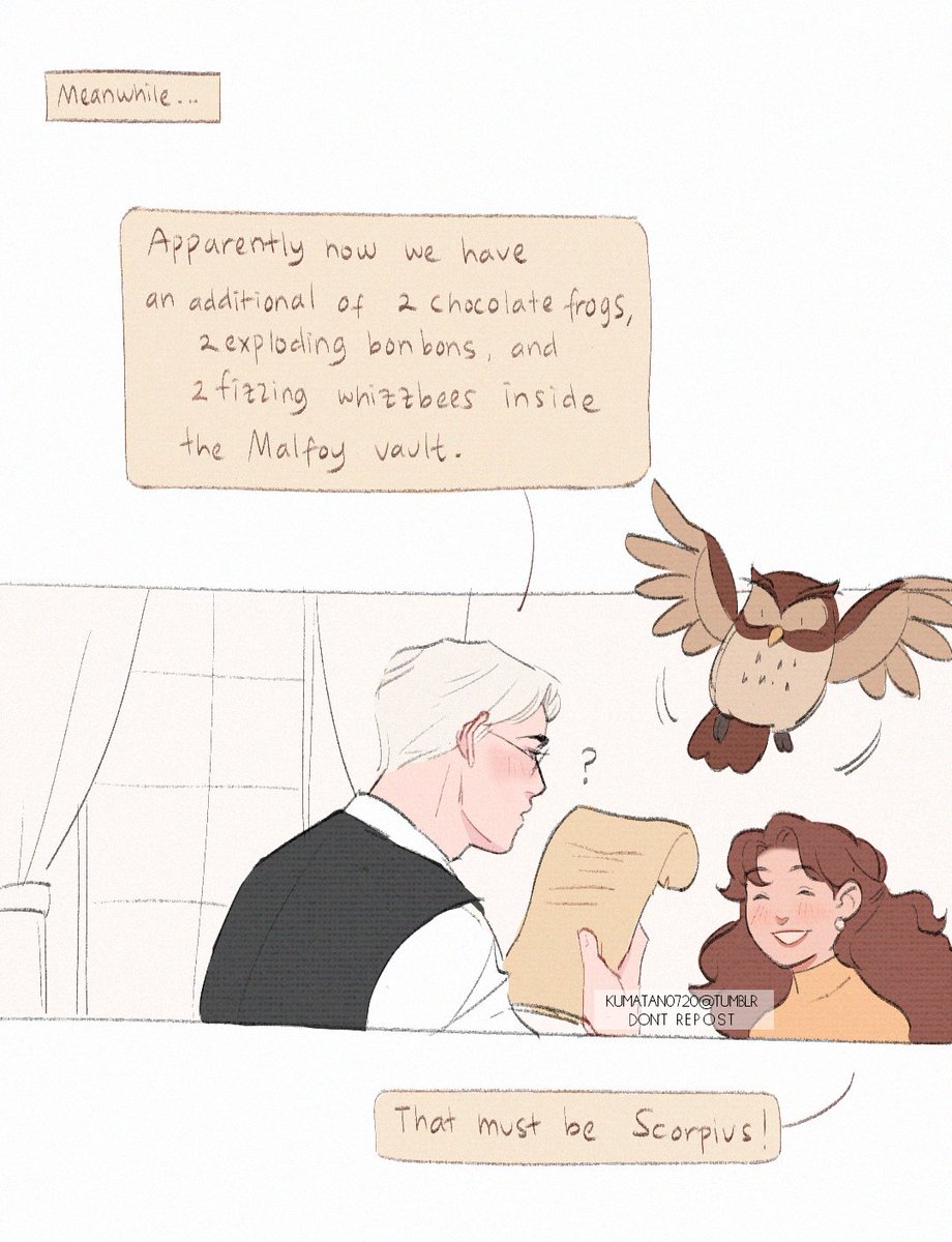 kumatandraws's tweet photo. Wizarding Kindergarten - Fieldtrip to Gringotts (2/2) #dramione https://t.co/xrvXtfLs5Y