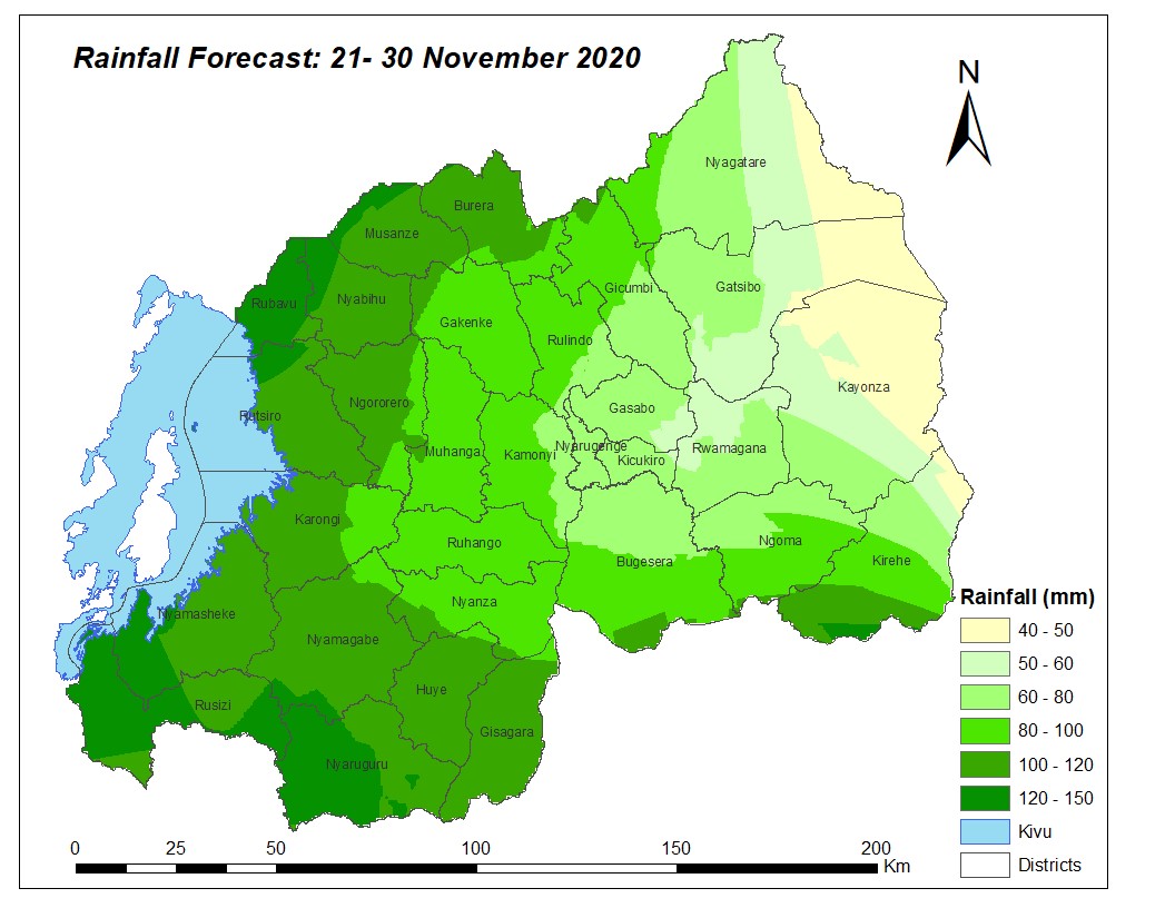 jmv_niyitegeka's tweet image. #Spatialdistribution of November 2020 dekad 3 rainfall (from 21-30November 2020) @RwandaEmergency @RwandaAgri @EnvironmentRw