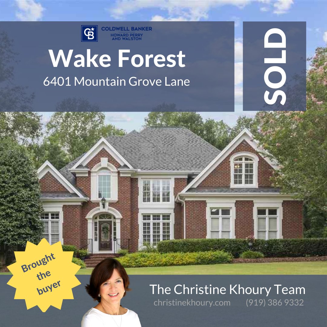 SmartMoveTeam2's tweet image. Great job by our awesome agent Maria Fiorito in helping her clients buy this beautiful #WakeForest home.  

In this market having the right team makes all the difference! #TCKT #REALTOR 

Reach out today (919) 386-9332 or visit christinekhoury.com