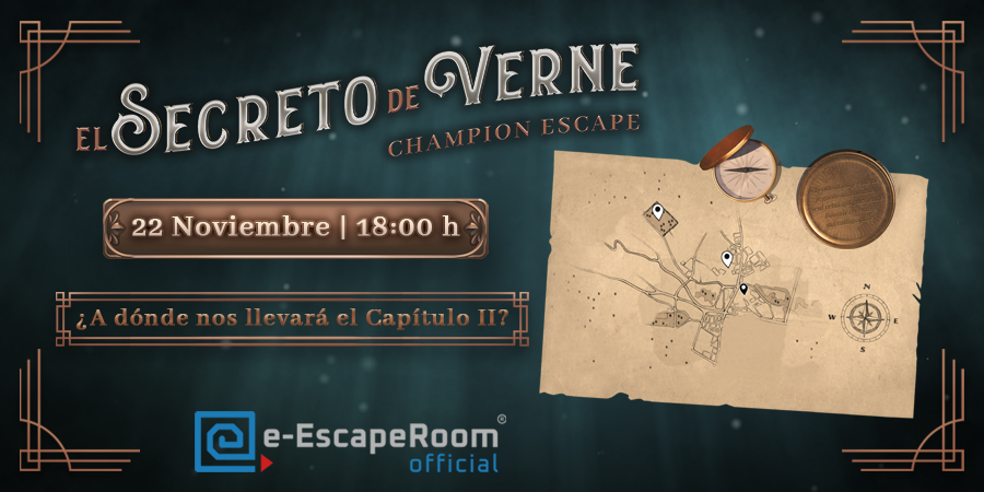 EEscaperoom's tweet photo. 📌Este domingo, l@s aventurer@s se enfrentan al Capítulo II de "El Secreto de Verne". ¿A dónde les llevará en esta ocasión? 🧭
👉 Si estás inscrit@, echa un vistazo a tu correo! Y asegúrate de tener la última versión de la app (actualízala en  App Store o Google Play).
¡Ánimo! 💪 https://t.co/9h5QFoWMqe