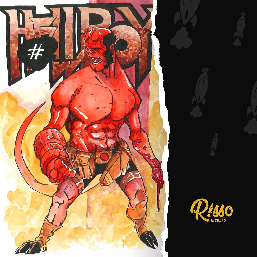 Illustration 'Hellboy' for sale - Commission list open 〰️ El Santa. @santaplix_el_santa
➖
bit.ly/TN-ElSanta
➖
#comics
#comic 
#comicart 
#comicsforsale 
#comic4sale