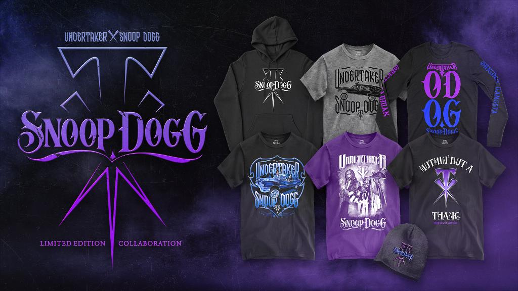 WWE's tweet image. The @undertaker &amp;amp; @snoopdogg have teamed up for this limited-time only collection available exclusively at @WWEShop! 

Get all the gear and celebrate two Original Icons. #Undertaker30 #UndertakerxSnoop #WWEShop

ms.spr.ly/6010pHhIq