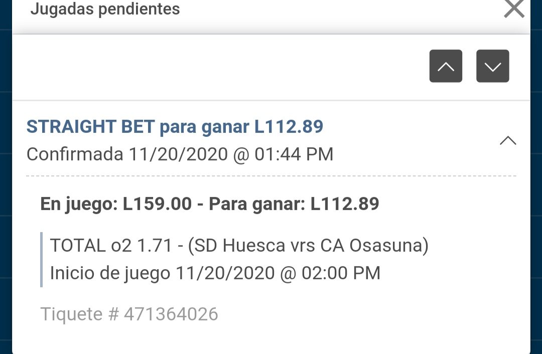 Apuesta 20-NOV-20
Huesca vs Osasuna +2 goles en el encuentro
#LaLigaSantander #Huesca #Osasuna #LaLiga #OsasunaHuesca https://t.co/rmlT21zpdV