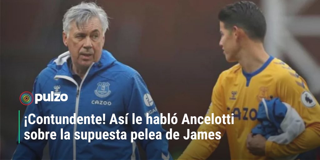Al entrenador del Everton ⚽@MrAncelotti le preguntaron por lo que sucedió con su jugador estrella @jamesdrodriguez en la fecha de Eliminatoria.👉
https://t.co/mBgUj8qNt1 https://t.co/vCNuhS9gzH