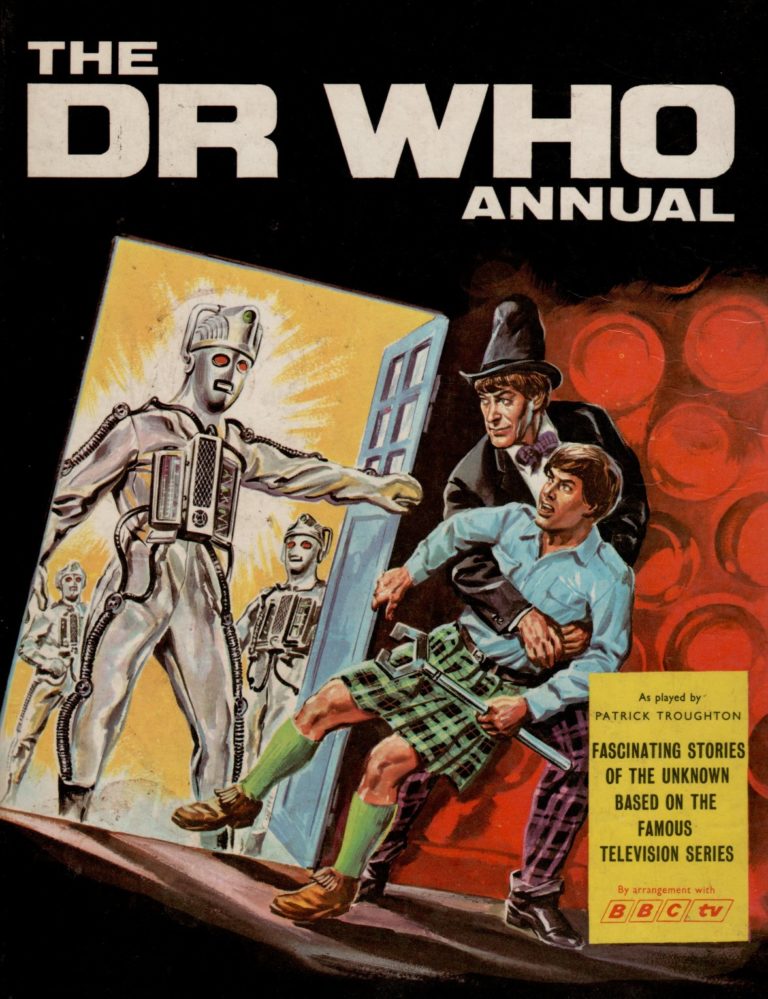 The Doctor Who Christmas annual artwork has long been a source of puzzlement to children. "Who's that weirdo on the cover?" kids would cry every 25 December. "Has he regenerated into the Child Catcher?" They'd then proceed to draw a nob on all the Daleks.