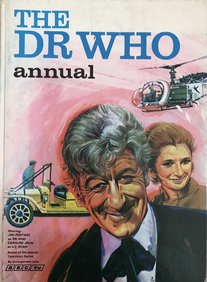 The Doctor Who Christmas annual artwork has long been a source of puzzlement to children. "Who's that weirdo on the cover?" kids would cry every 25 December. "Has he regenerated into the Child Catcher?" They'd then proceed to draw a nob on all the Daleks.