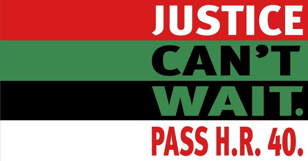 ministter's tweet photo. US voters have spoken - they made clear that racial justice needs to be a priority. Now, Congress has an opportunity to show that it takes our communities’ needs seriously by passing #HR40.
@SpeakerPelosi @LeaderHoyer #WeCantWait #ReparationsNow https://t.co/wTOIGa0rNA https://t.co/FoCRtWa0oa