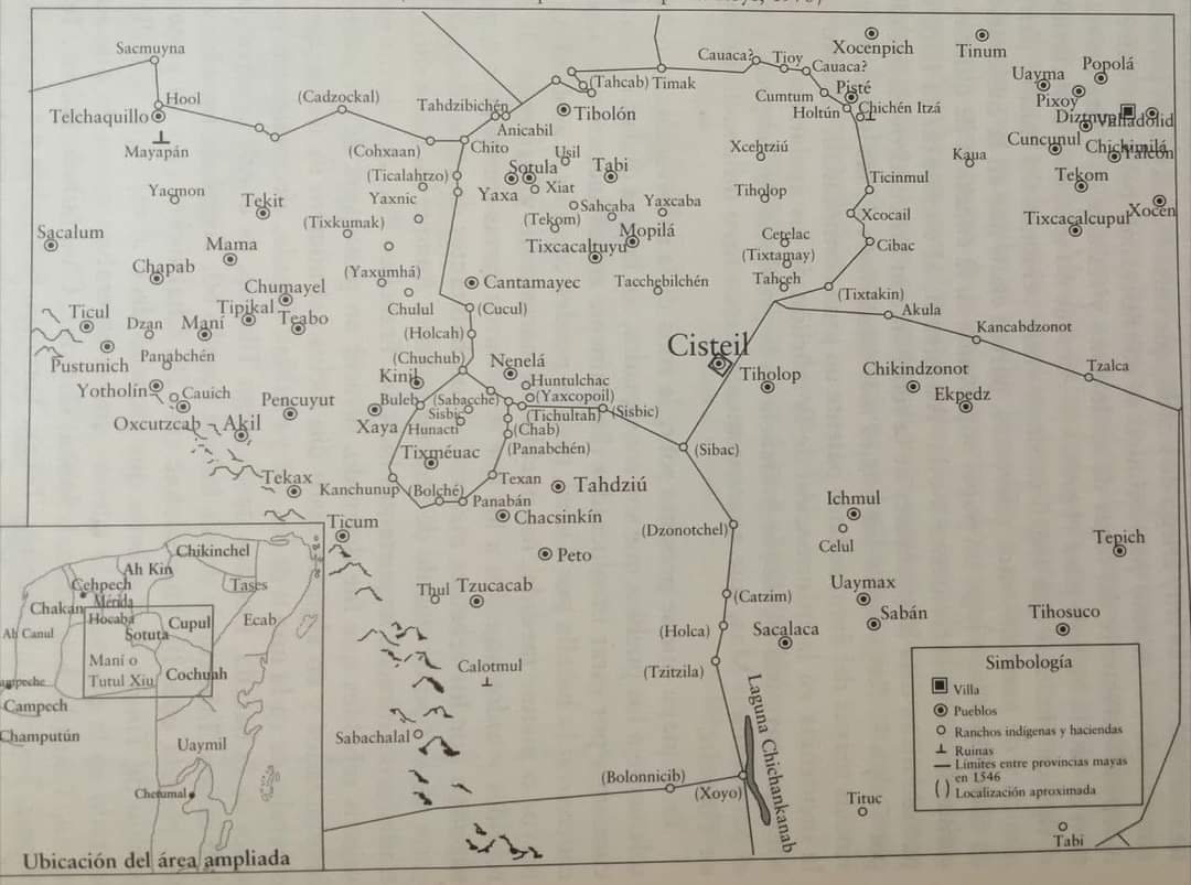 historiamaya's tweet photo. #ReyCanek

#CISTEIL AL TIEMPO DE LA SUBLEVACIÓN DE #CANEK

Al tiempo de la sublevación de Jacinto Uc de los Santos Canek, Cisteil era una parcialidad del pueblo de Tixcacaltuyú. Las parcialidades eran subunidades autónomas, separadas de un asentamiento. https://t.co/hxnKUfHUha