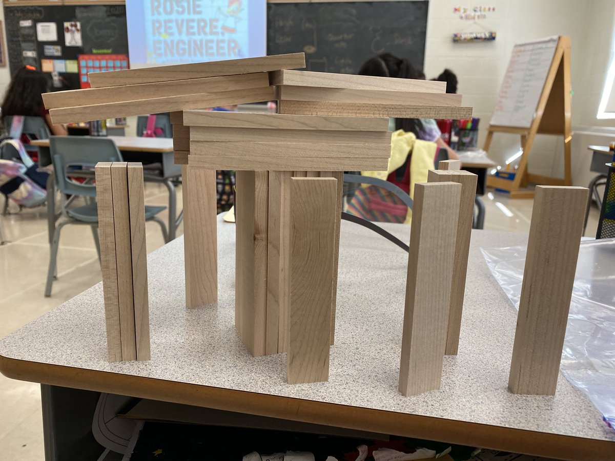 HeatherVatcher's tweet photo. Today in @MmeGalluzzo ‘s class we read @andreabeaty ‘s Rosie Revere Engineer and challenged ourselves to build tall and stable structures. Just like Rosie, we cheered for each “failure” because, as she taught us, “The only true failure can come if you quit.” @PDSB_Libraries https://t.co/LlizPsRQMw