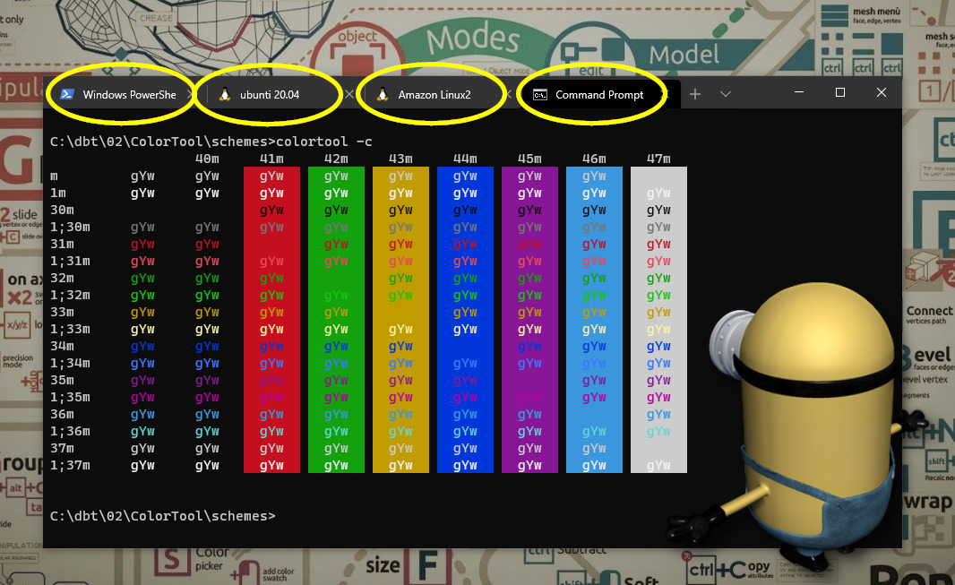 DetlefBurkhardt's tweet photo. Multi-distro #Linux has never been as beautiful as it was under Windows 10 with #wsl2. Four tabs, three operating systems. This time with the "Windows Terminal v1.5". Let's try.
.
\__
#100DaysOfCode #100DaysOfMLCode #dos #cli #bash #Ubuntu #centos #amazonlinux2 #powershell #cmd https://t.co/oo2oc2UL4O