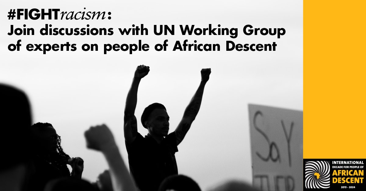 Nov 23-25: Join our regional meetings to help #FightRacism against people of #AfricanDescent. Meetings organised by UN Working Group of People on African Descent (#WGEPAD).

More info: ohchr.org/EN/Issues/Raci…