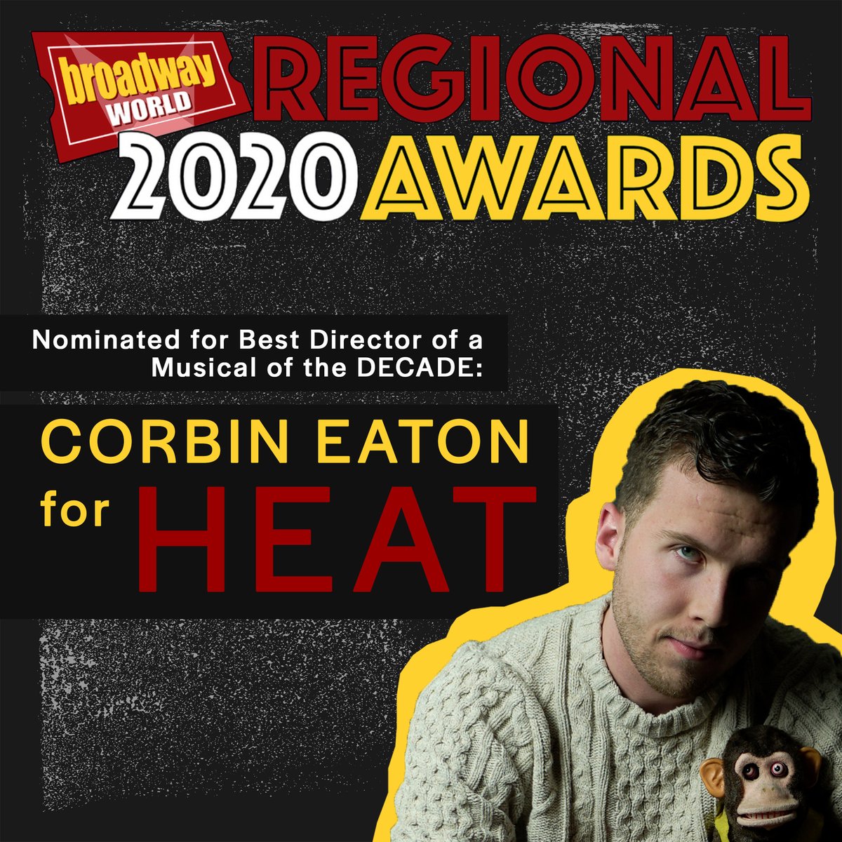 CivilianFilms's tweet photo. Our good friend Corbin Eaton (creator of A Purdy Good Story) has been nominated by Broadway World for Best Director of the Decade! Copy and paste the link below to vote, vote , VOTE!!!

https://t.co/Ud56kyCn7t https://t.co/eiorHSzl6J