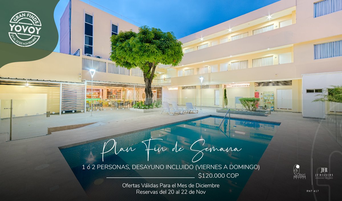 ArizonaSuites's tweet photo. La pandemia no puede hacernos olvidar lo bella que es Colombia. Por eso, el Hotel Arizona te espera con los brazos abiertos #ElGranFinde #YoVoy #ColombiaSinTiNoEsColombia #TeEstamosEsperando #HotelArizonaSomosTodos https://t.co/2MVrNYxDCm