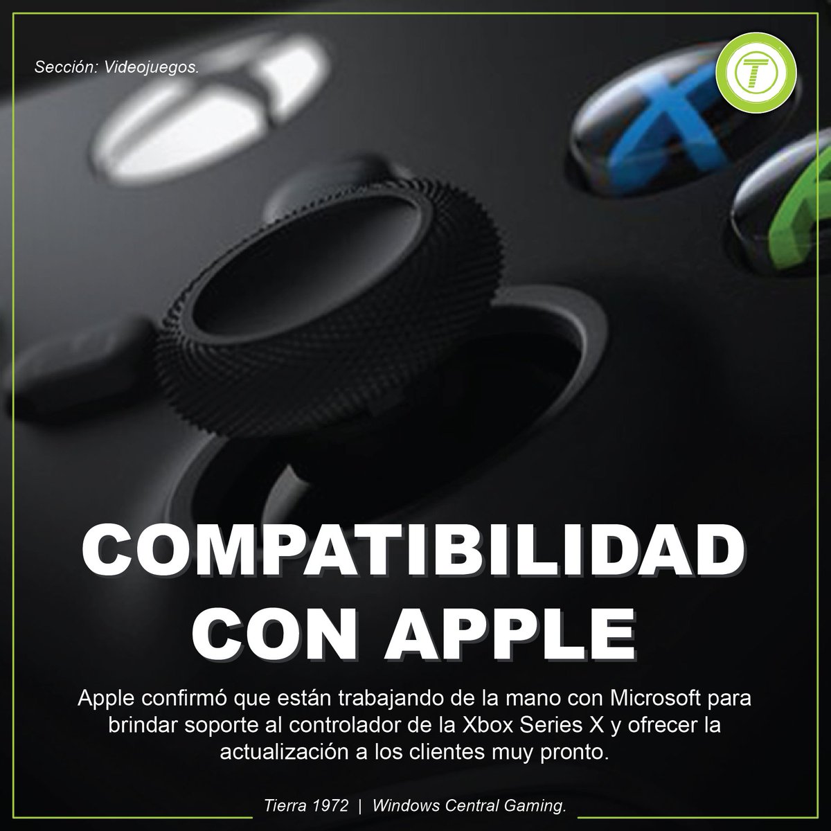 Tierra1972's tweet photo. #Tierra1972 🟣
Actualmente los clientes pueden usar varios controladores de #Microsoft, el DualShock 4 de #PlayStation y otros dispositivos MFi con dispositivos #Apple. https://t.co/c1uOjuIBhA