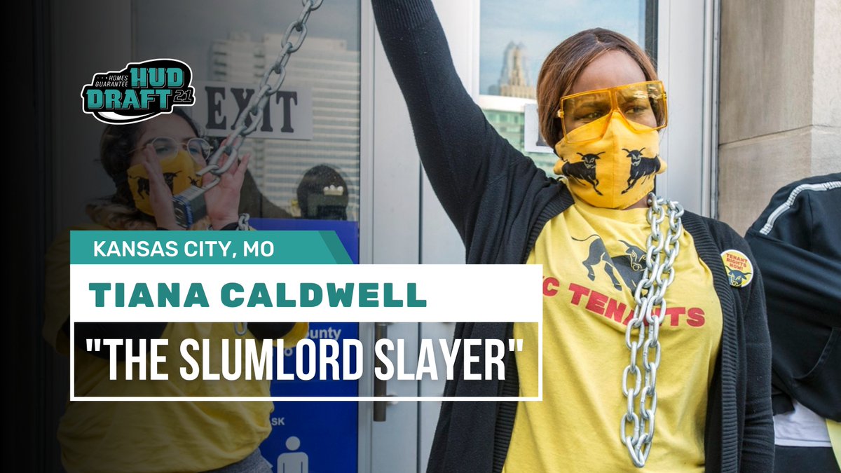 HUDdraft's tweet photo. 2019: @TianaCaldwell15 co-wrote &amp; organized passage of citywide Tenants' Bill of Rights 

2020: Organizing w/ Gabriel Tower Tenant Union to take down out-of-state slumlord The Millenia Companies 

But what will Caldwell do in 2021? 👀 

#HUDdraft2021 https://t.co/6cchzssV0O
