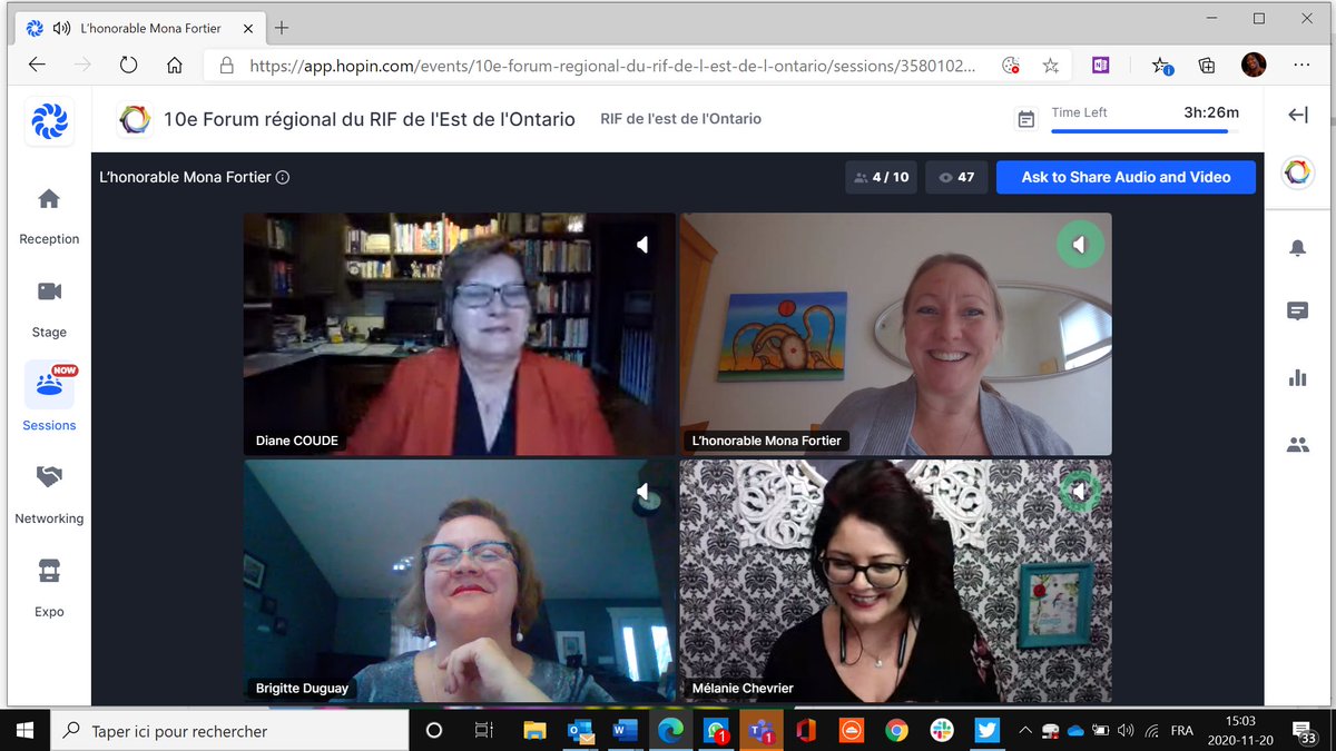 rsifeo's tweet photo. Ca commence ! session de partage et d'échange avec L'honorable @MonaFortier - Ministre Fédérale de la Prospérité de la classe moyenne et ministre associée des Finances
#ImmigrationProspère #10ans #expériencespartagees #ForumRifEst #10ansexpériencespartagées https://t.co/h2QYIfjBe6