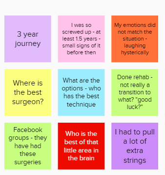 thepivotgroup1's tweet photo. We are delighted to partner with @clairehsnyman to host a design sprint on how to support patients with a brain tumour! Talking to patients is step 1 - we build our journey map to find out about common pain points. https://t.co/tQII2aOxrR