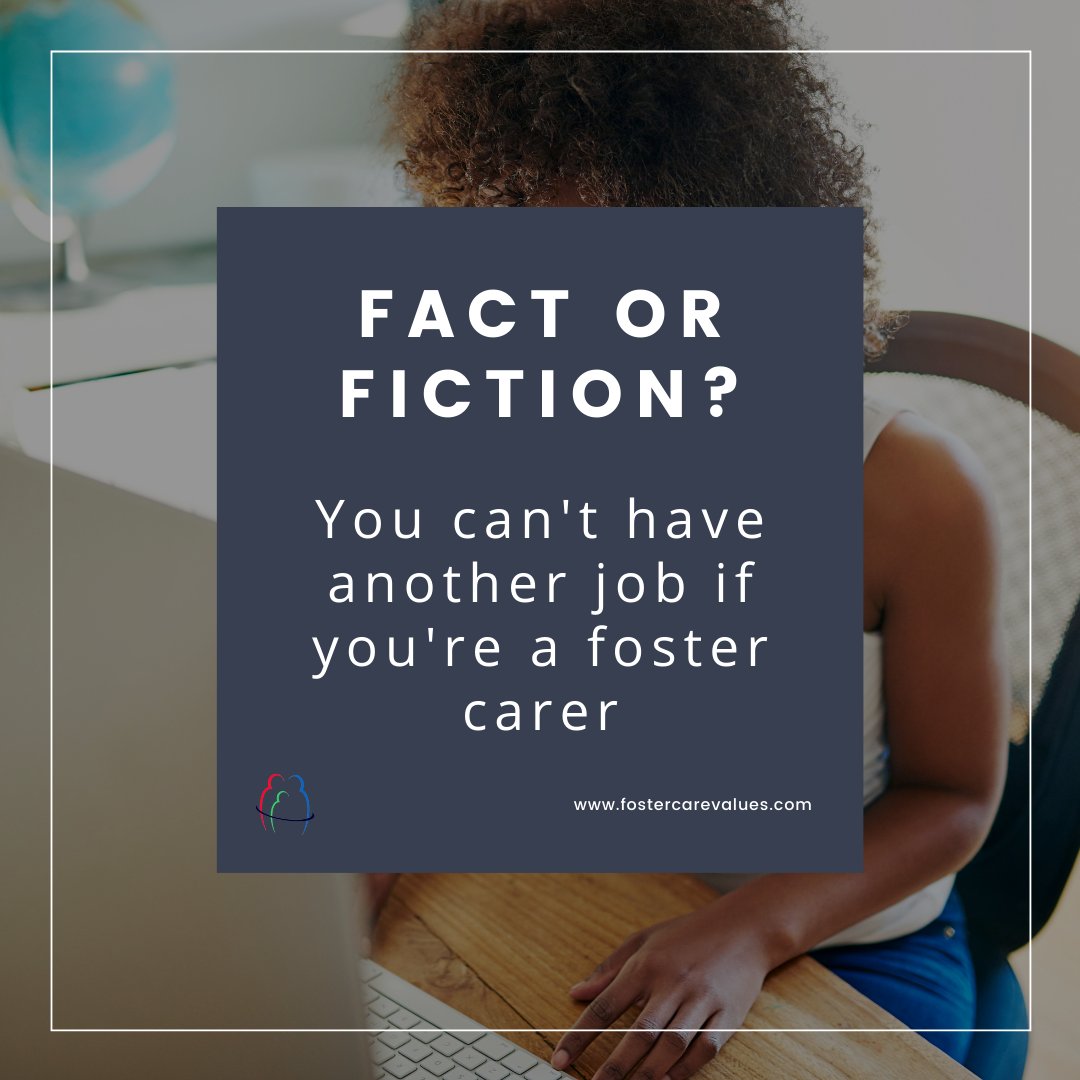 fcvalues's tweet image. FICTION!

We do usually expect that at least one person to be committed to fostering full-time, but not always e.g. if there are two carers, we may be able to work out a schedule where both could work part-time hours.

We encourage you to speak to us before ruling yourself :-)