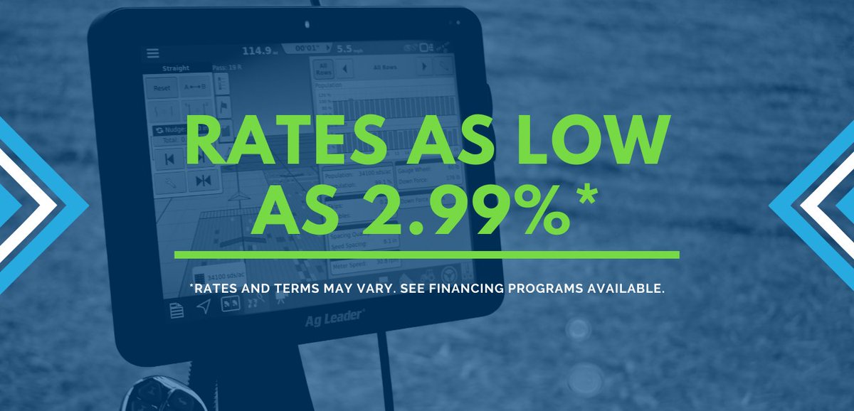 Special finance rates until the end of the year for US and CA customers! Check it out. agleader.com/financing/ #Plant21